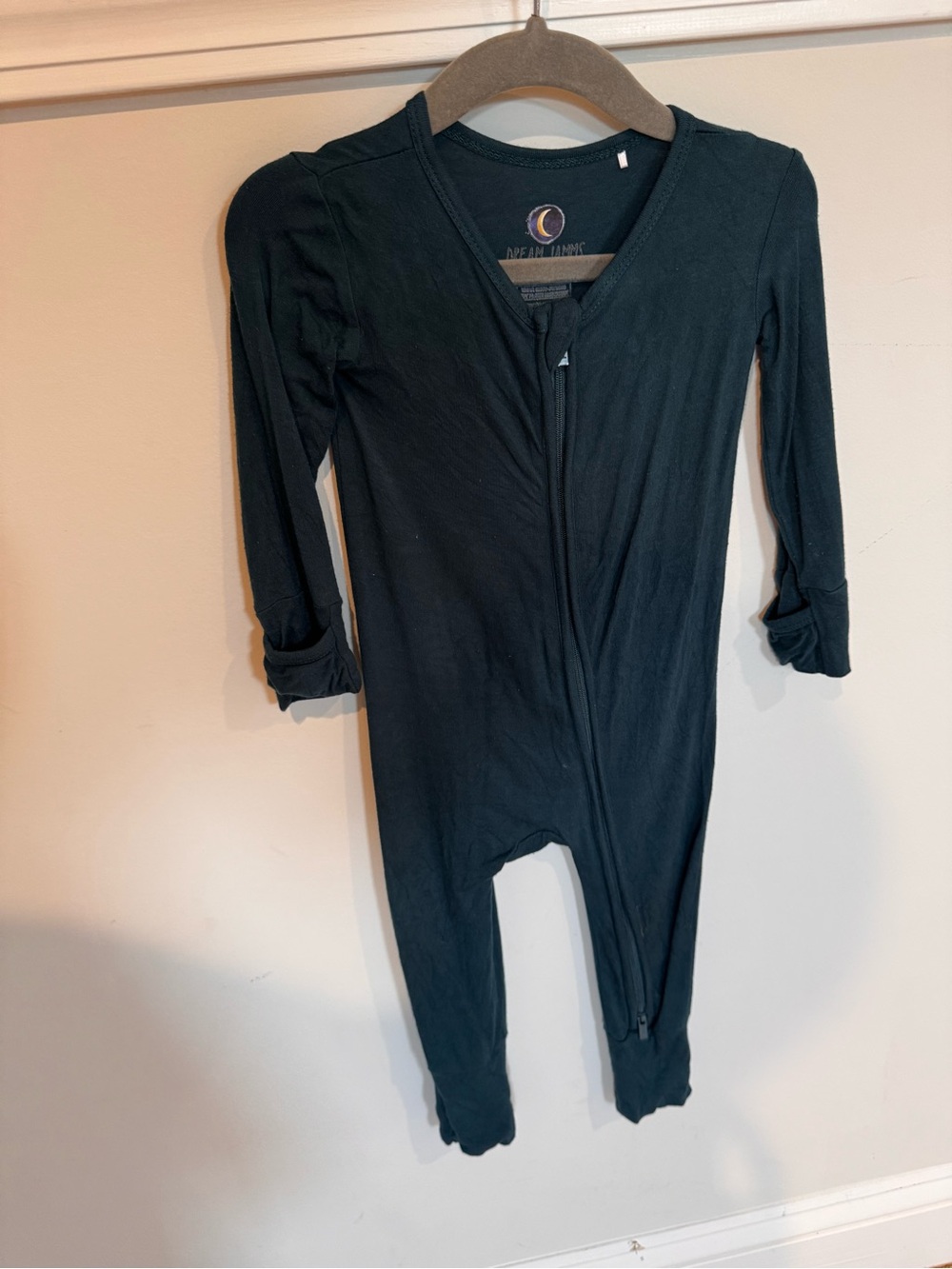 Kids Black Footie One-Piece
